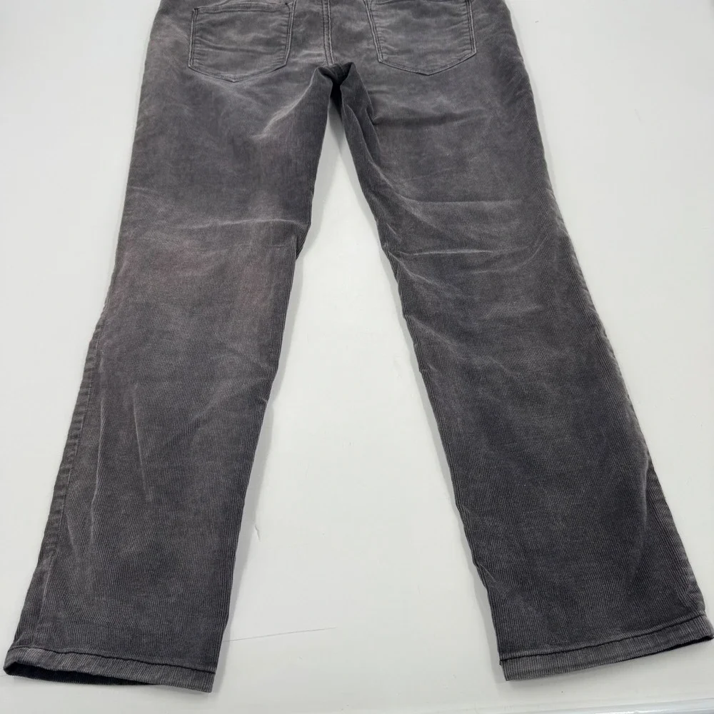 Free People Corduroy Pants Gray Wash High‎ Rise Casual Comfort Size 29